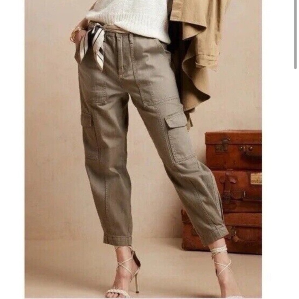 Banana Republic Green Tapered Utility Surplus Pants